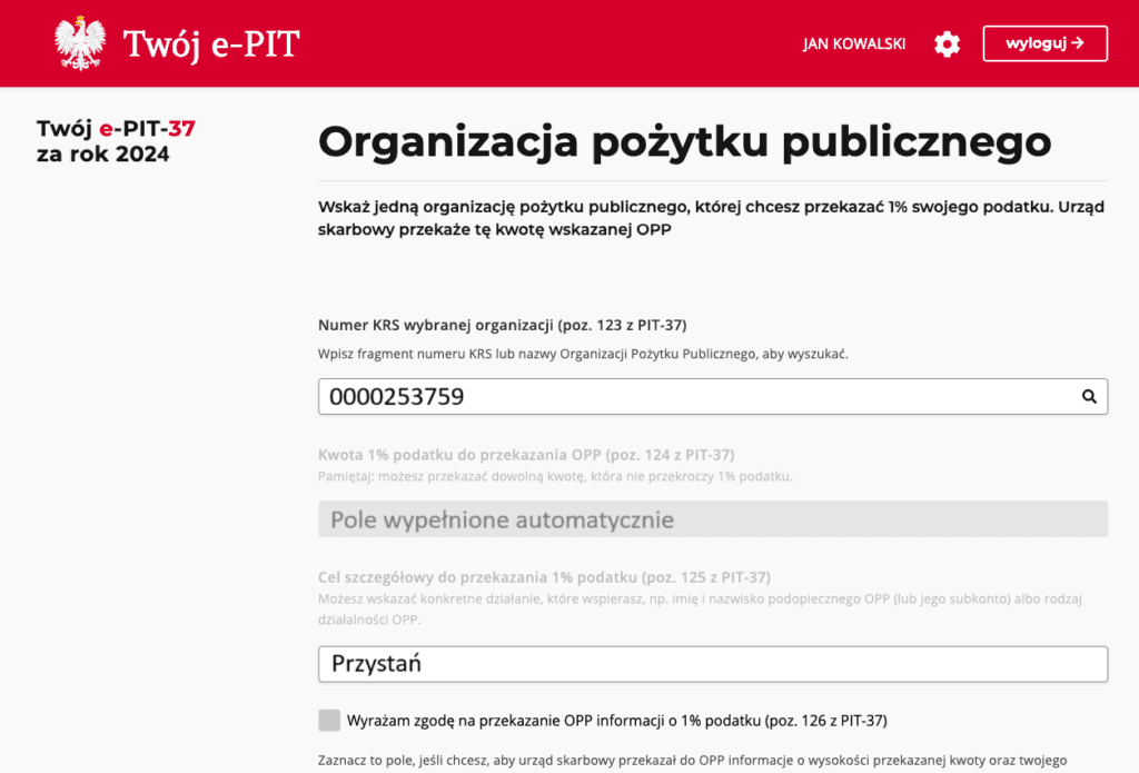 1,5% w programie twój e-pit